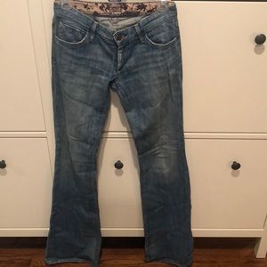 GoldSign light wash bootcut jeans